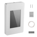 White wall programmable thermostat with large TFT color display and touch screen