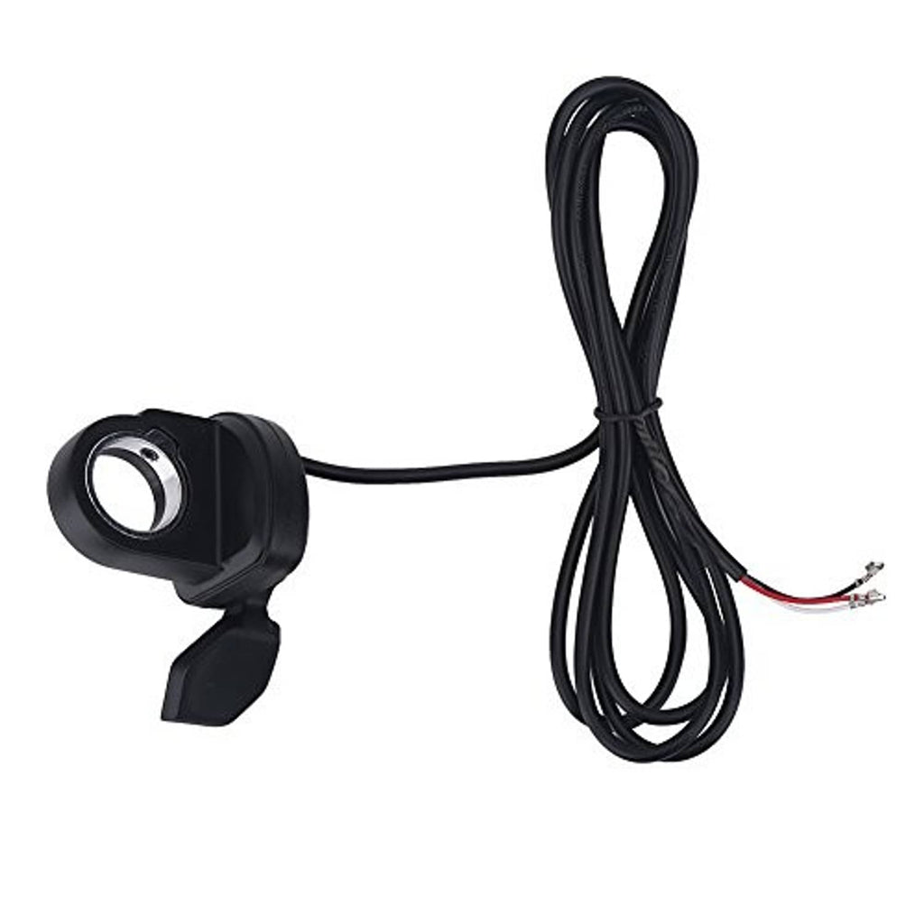 Bike thumb throttle trigger with handlebar pad and bundled black cable