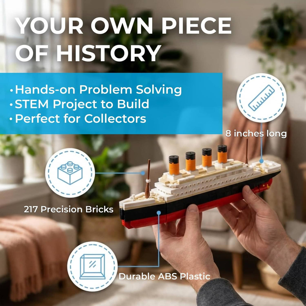 RivetOak Brick Loot Titanic Building Set for Adults & Kids Ages 6+ Medium, Multicolor