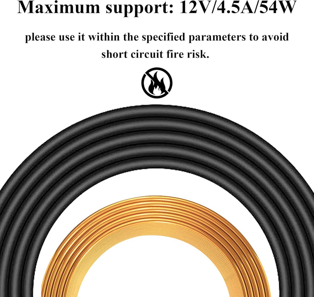 18AWG power cable coil for PCIe 8-pin (6+2) to SATA 15-pin adapter