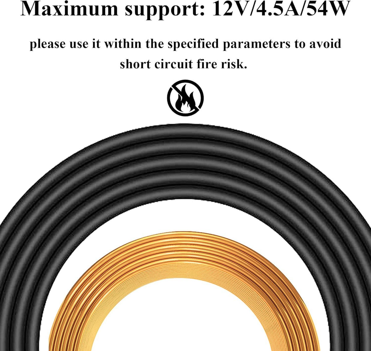 18AWG power cable coil for PCIe 8-pin (6+2) to SATA 15-pin adapter
