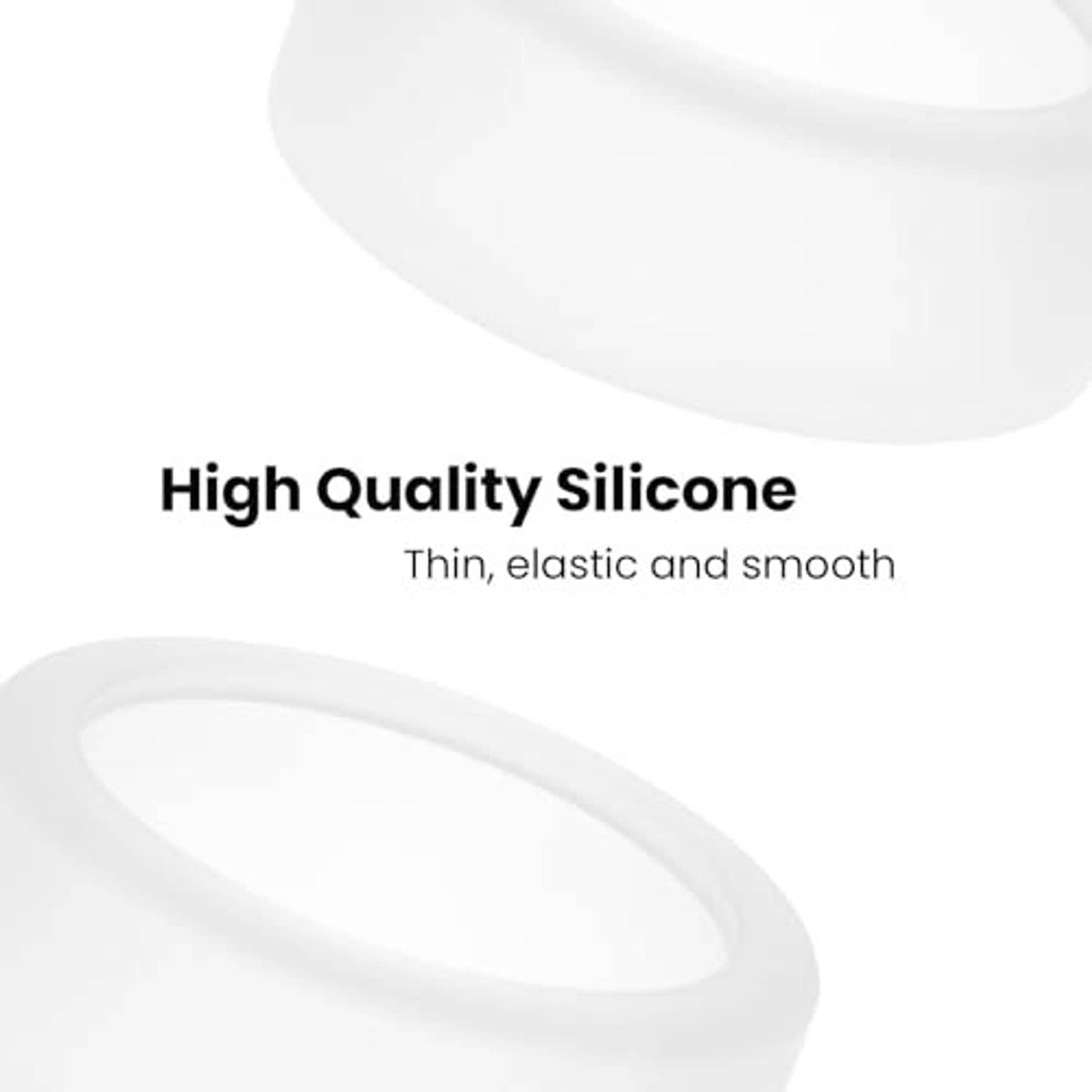 Clear silicone ring cover, thin elastic design with oval center opening