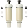 Flush valve cartridge assembly kit, off-white plastic cylinder with black top stem