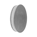 Galvanized steel duct end cap, round with smooth flat face and rolled rim