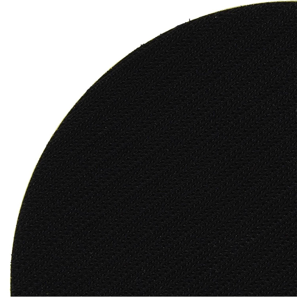 Close-up of black hook-and-loop sanding disc texture