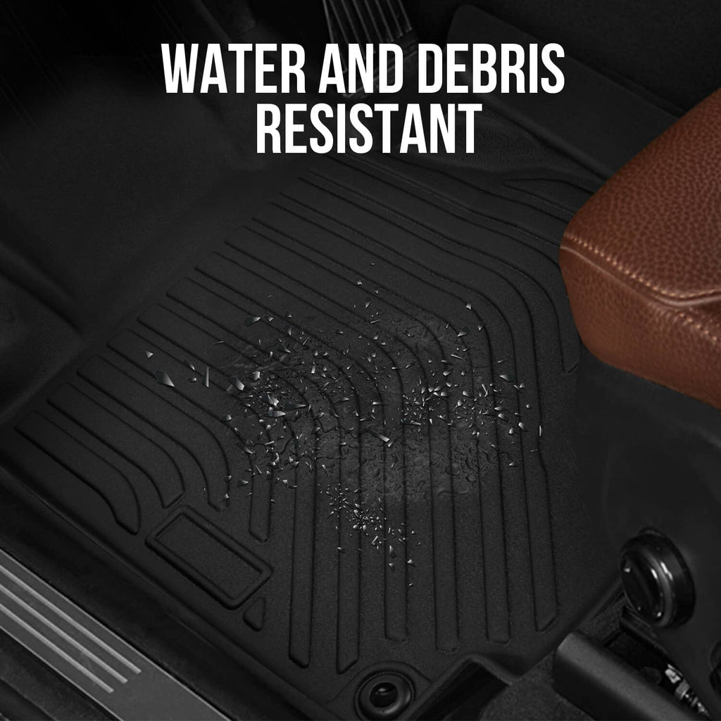 RivetOak Floor Mats for 2012-2016 Honda CR-V CRV 3PCS TPE Rubber All Weather Black Liners