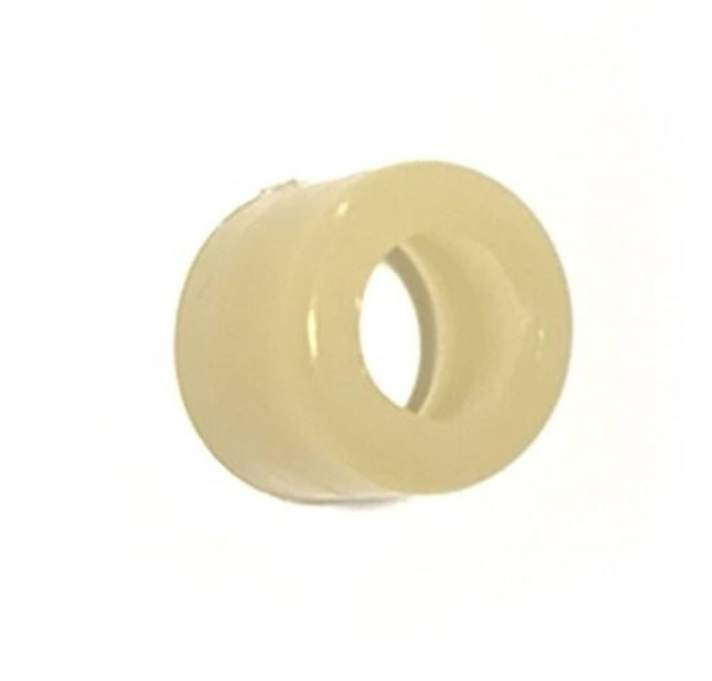 Round beige gearbox shifter cup bushing, single center opening