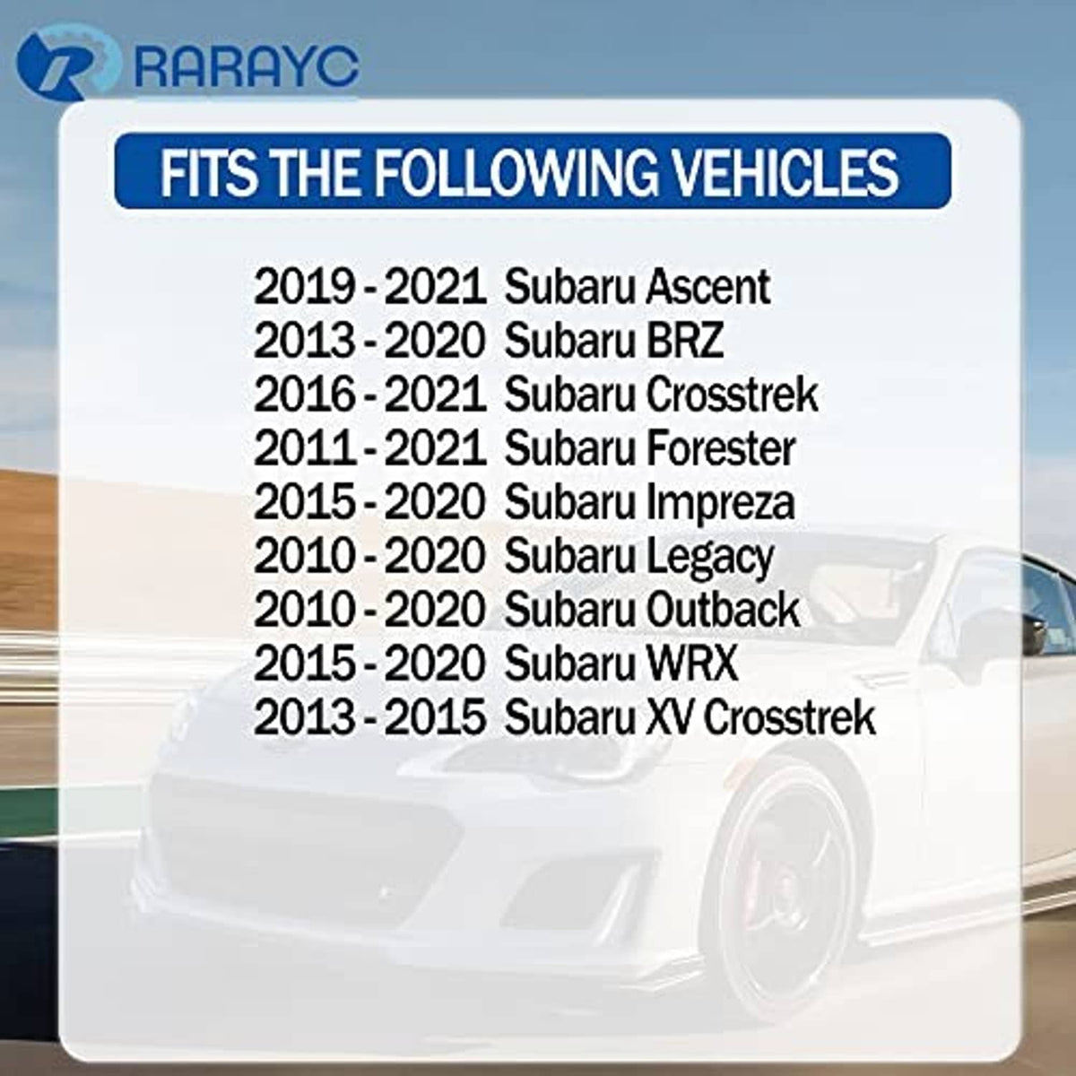 Oil drain plug crush washers with fitment chart listing Subaru vehicle models