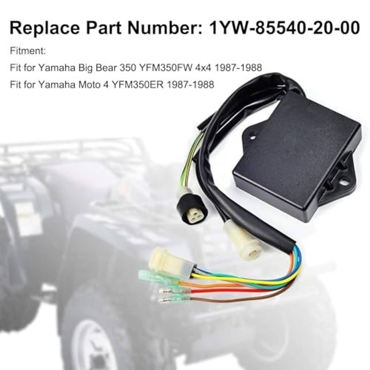 Ignition module with black box, wiring harness, and replacement plug connectors
