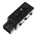 6-way power seat adjustment switch with black control buttons and multi-pin connector