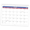 Spiral-bound wall calendar showing January 2027 in a white monthly date grid.