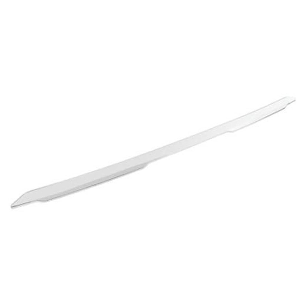 Front lower grille bar with edge trim, light silver finish.