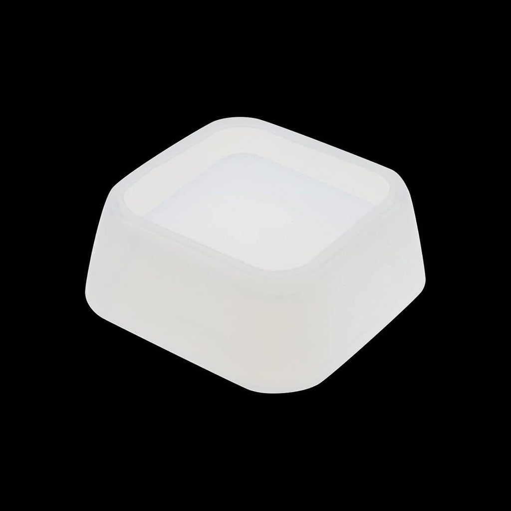 White heart-shaped resin mold bowl with smooth glossy finish