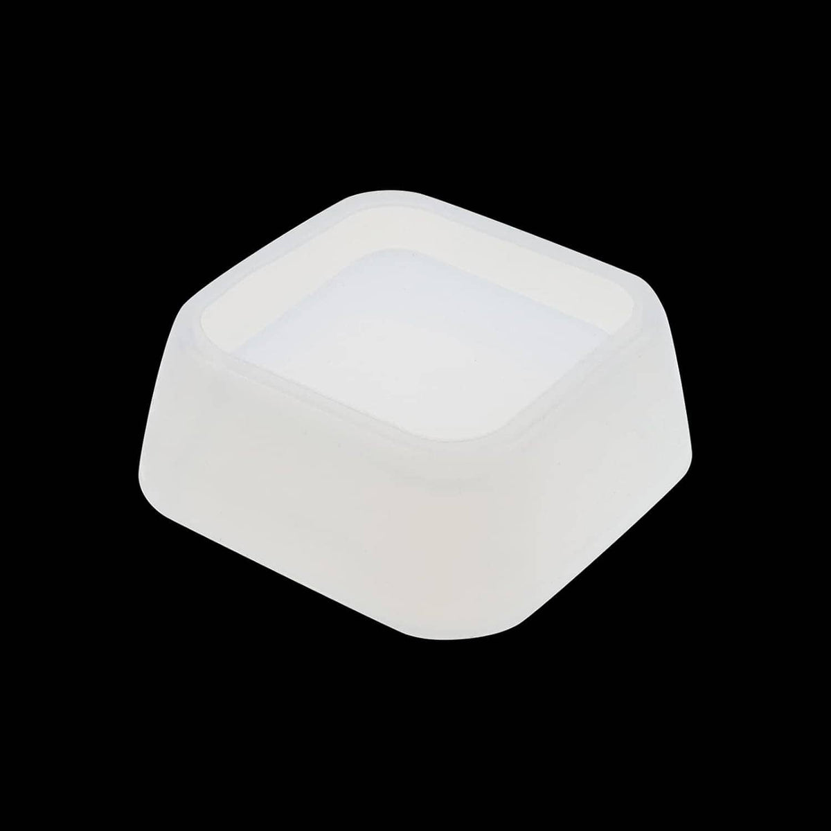 White heart-shaped resin mold bowl with smooth glossy finish