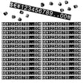 Black price display number and currency tag strip with $€¥ values and 00 amounts