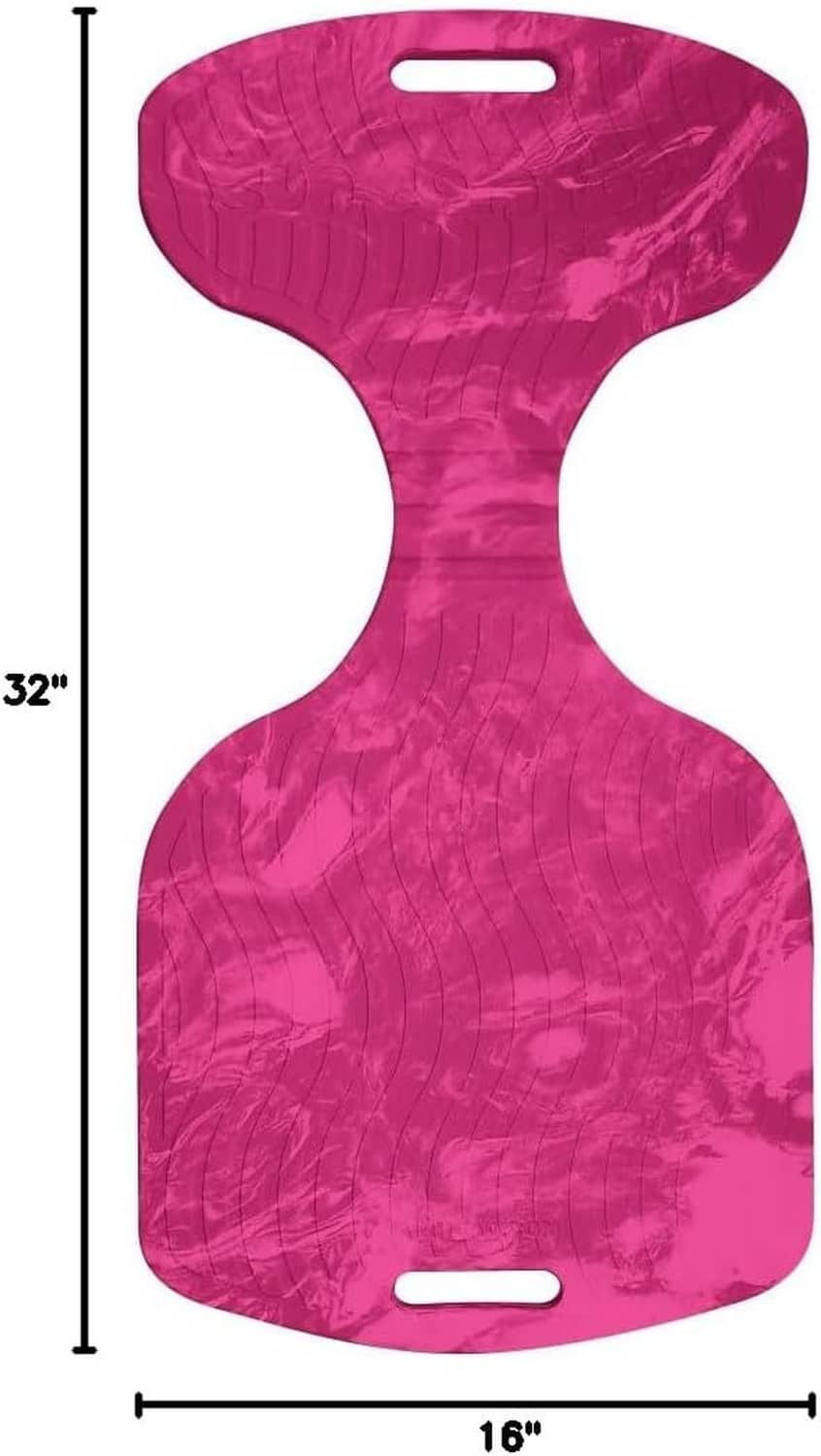 Pink saddle pool float chair, textured, 16 in x 32 in, with handle cutouts