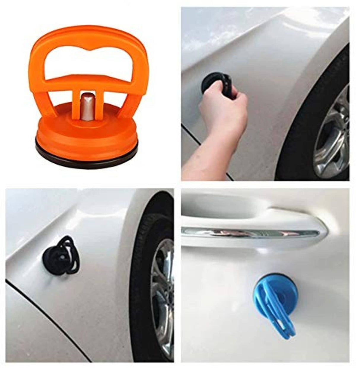 Orange suction cup opener with handle and base for phone or screen repair