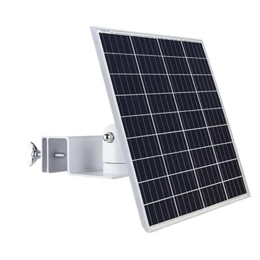 White gutter mount bracket securing a solar panel against the gutter