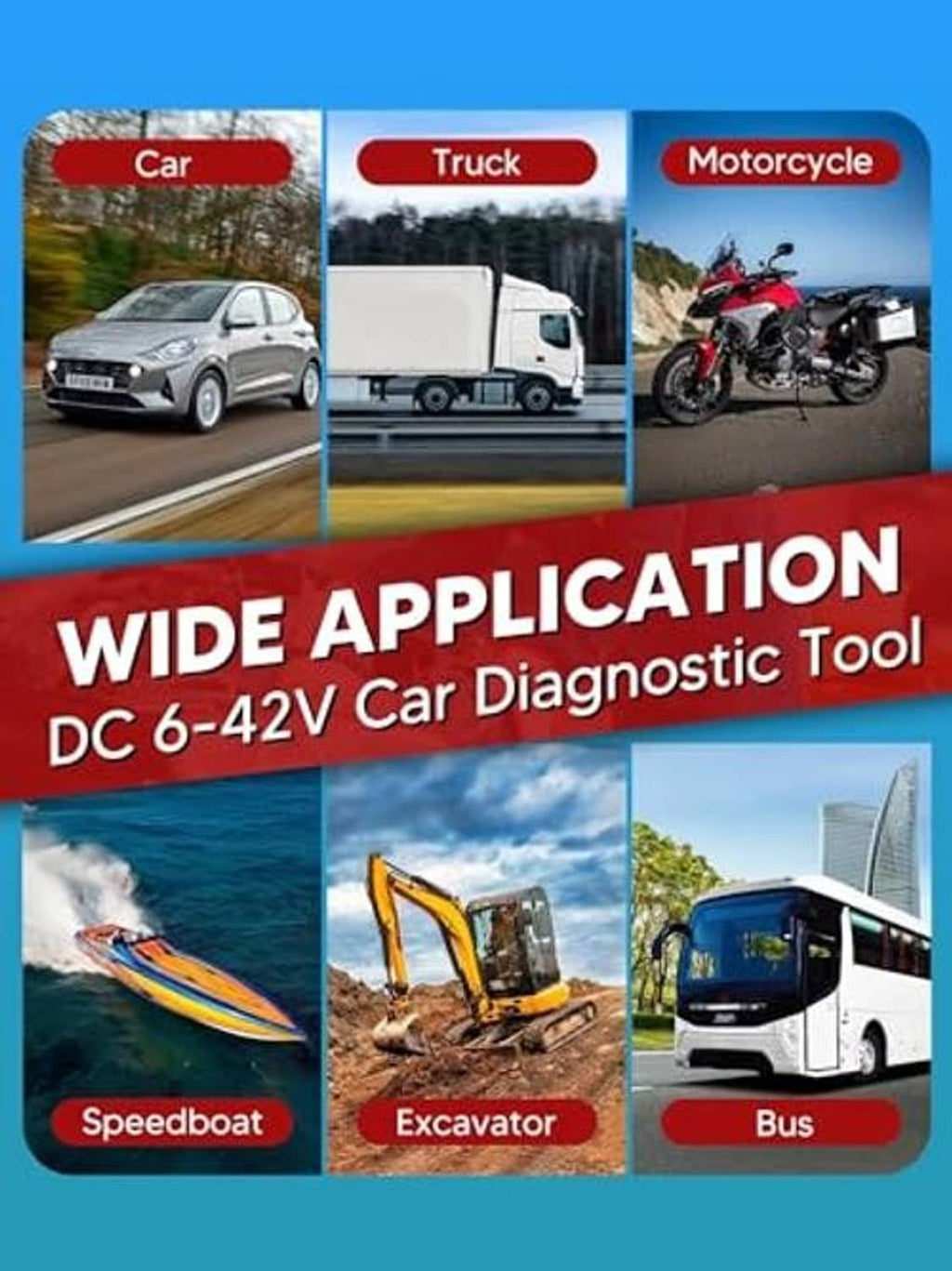 DC 6-42V wire tracer diagnostic tool for cars, trucks, motorcycles, and more