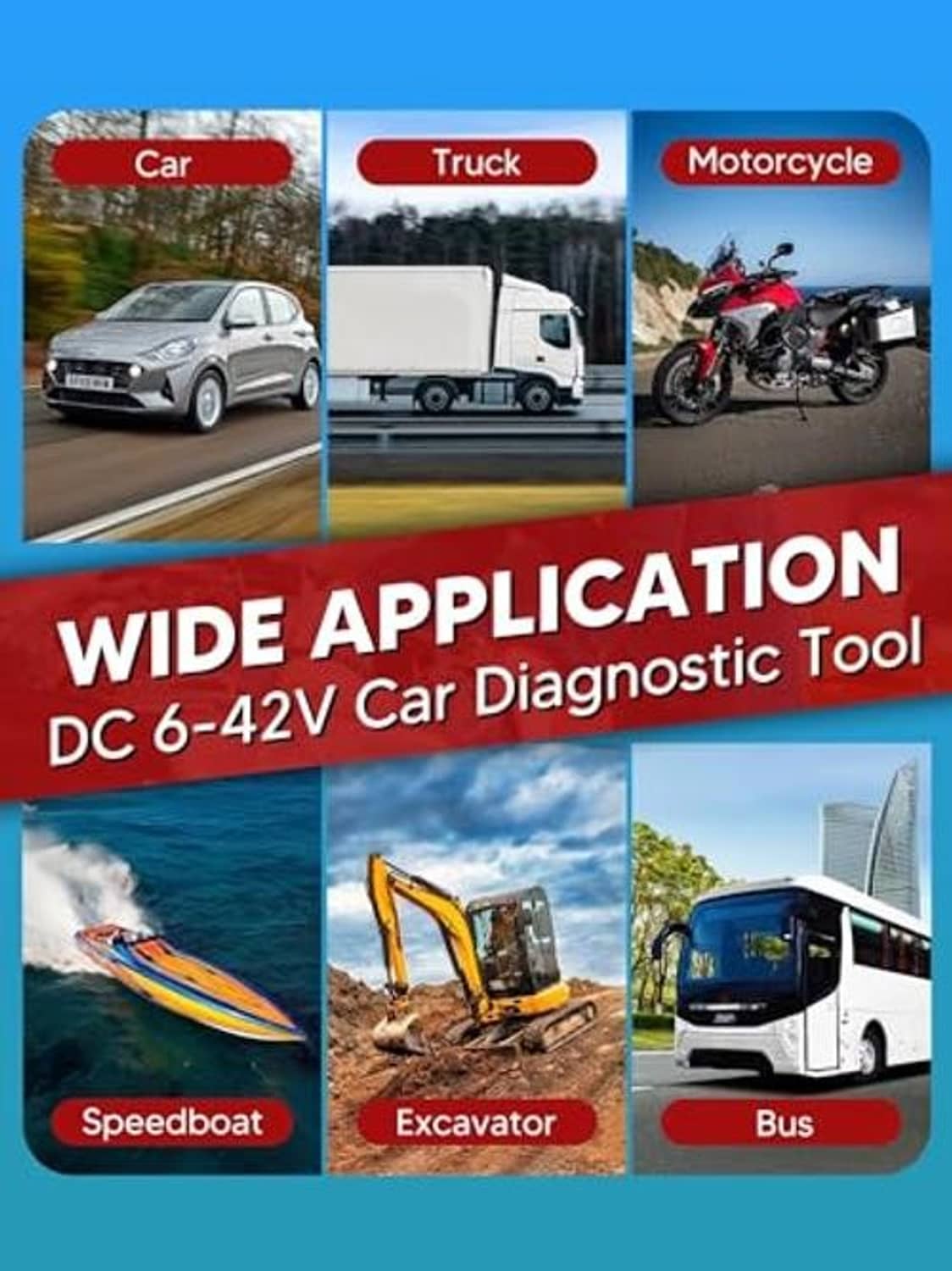DC 6-42V wire tracer diagnostic tool for cars, trucks, motorcycles, and more