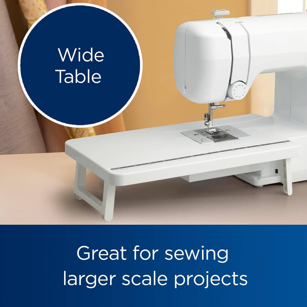 White Brother sewing machine with extended wide table for larger projects