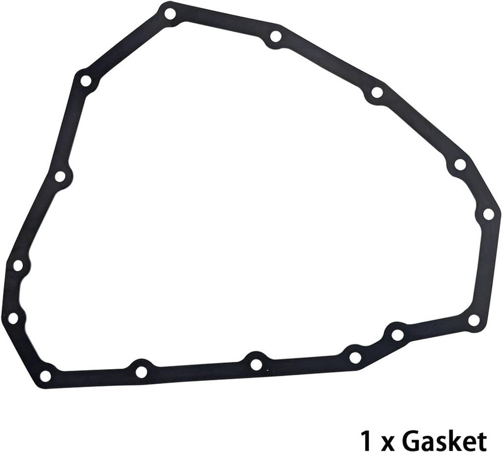 Transmission oil pan gasket with bolt holes