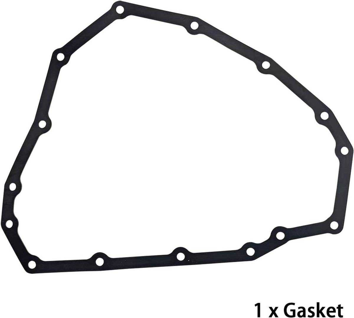 Transmission oil pan gasket with bolt holes