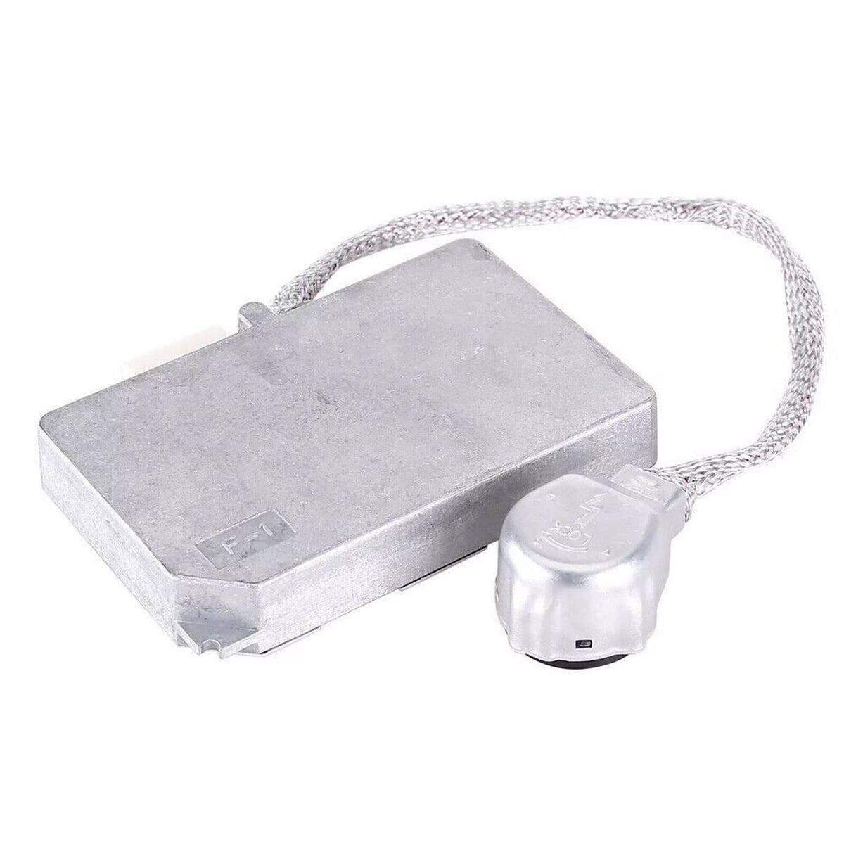 Metal HID xenon ballast control box with braided harness and connector