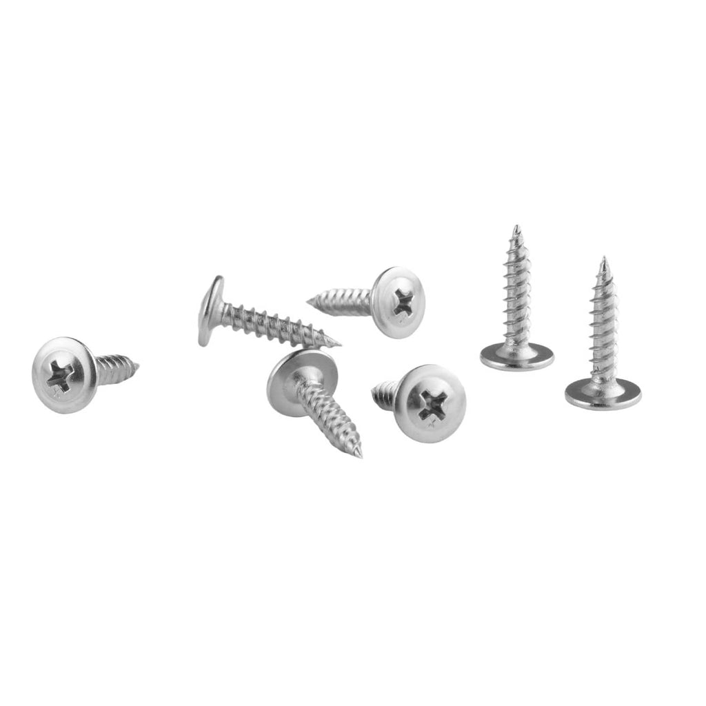 Stainless steel self-drilling drywall screws, #8 x 3/4 inch, mixed angles with heads