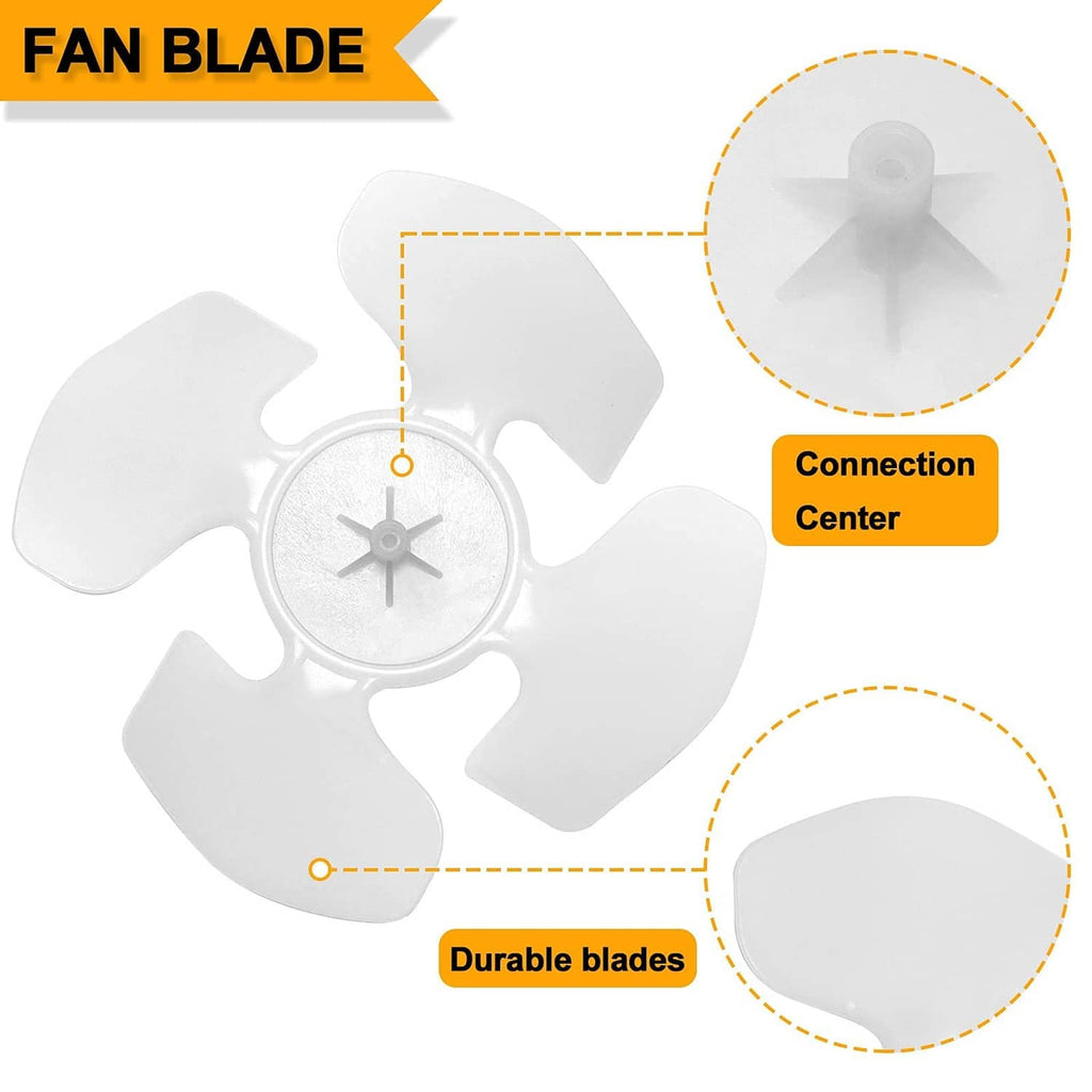 Fan blade with central hub for condenser fan motor, shown as a standalone part