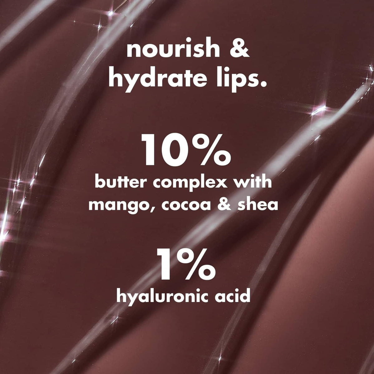 Hydrating lip balm formula with butter complex and hyaluronic acid