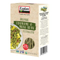 Organic edamame & mung bean fettuccine pasta box, 8 oz, front view