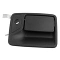 Exterior door handle, matte dark gray/black with key cylinder opening