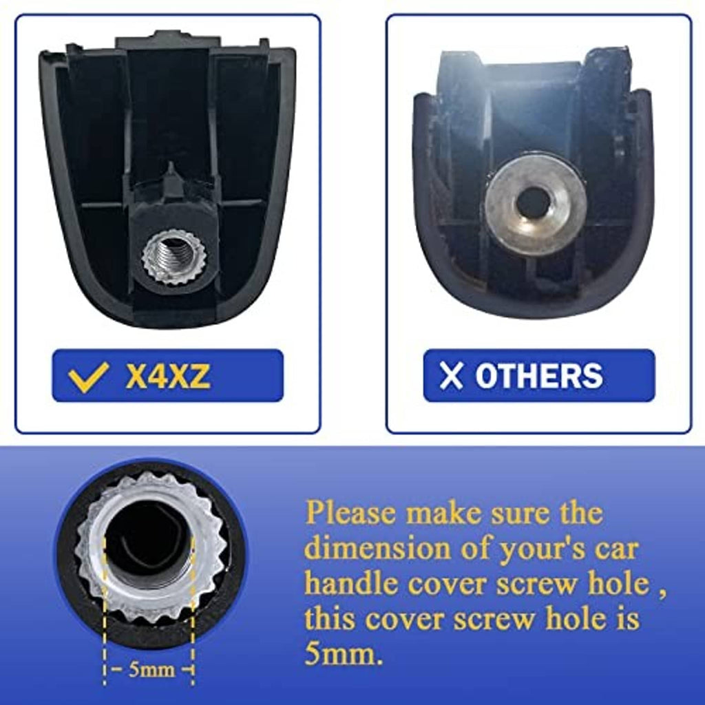 Plastic door handle mounting insert with threaded hole and metal locking post