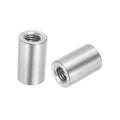 Stainless steel M10 round coupling connector nuts, cylindrical with internal threads