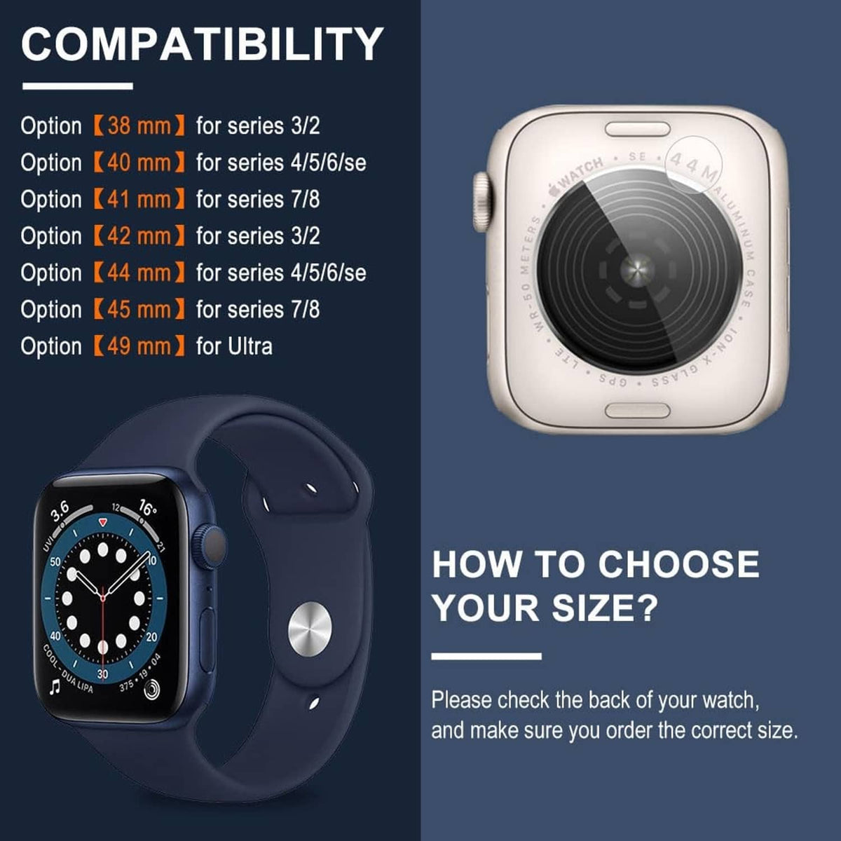 White waterproof smartwatch case with screen protector and secure snap-on strap