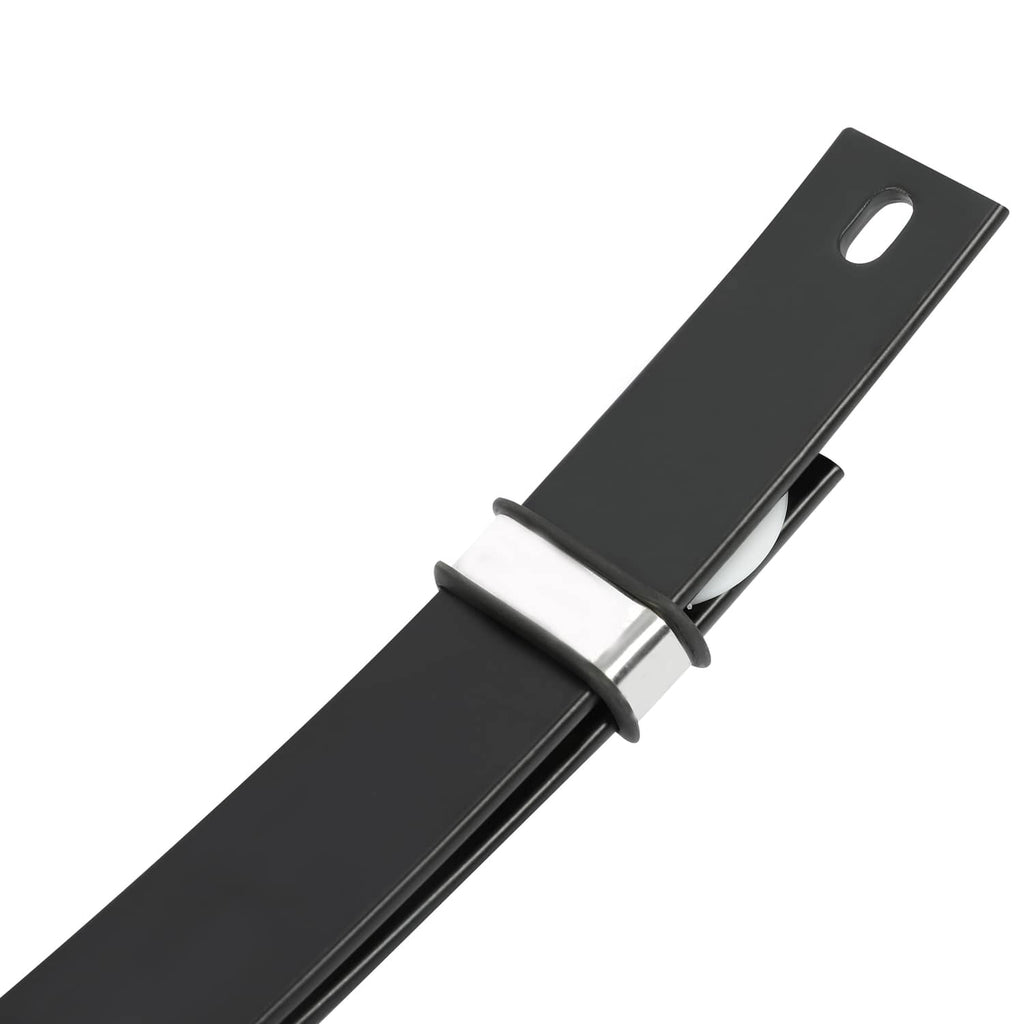Black A-arm mounting bracket with U-shaped clamp and hardware slot