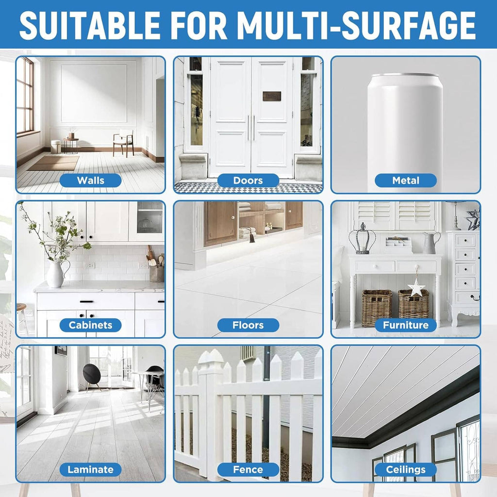 Multi-surface touch-up paint application guide for walls, doors, metal, cabinets, floors, furniture