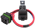 Weatherproof 50/30A automotive relay and socket kit with red, blue, and green wiring leads
