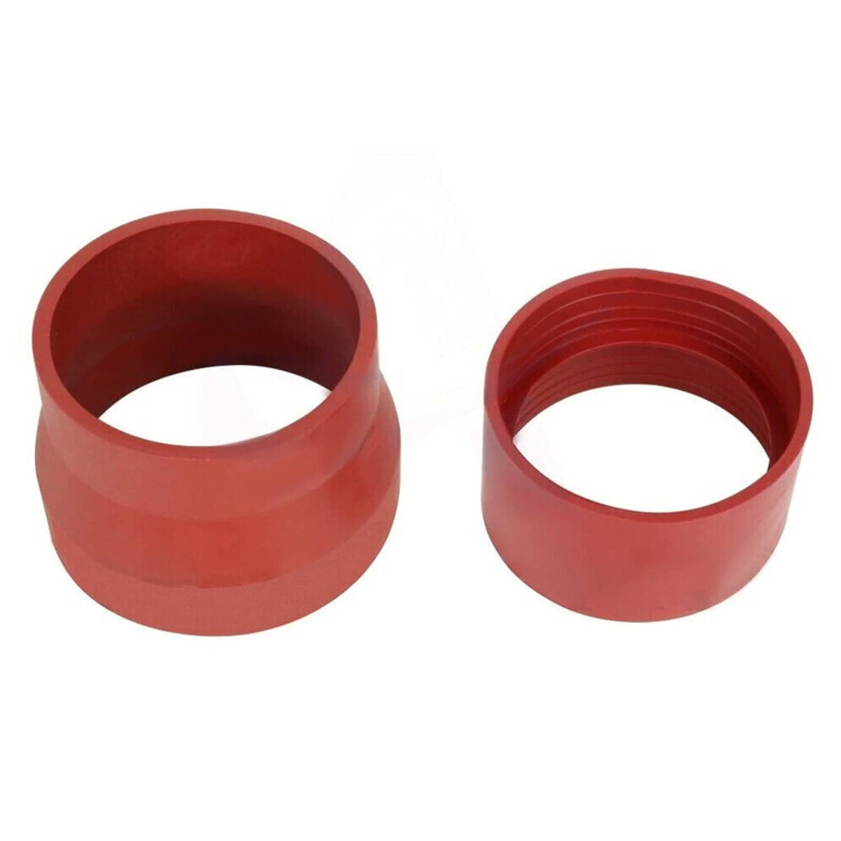 Pair of red silicone couplers for cold air intake tubing