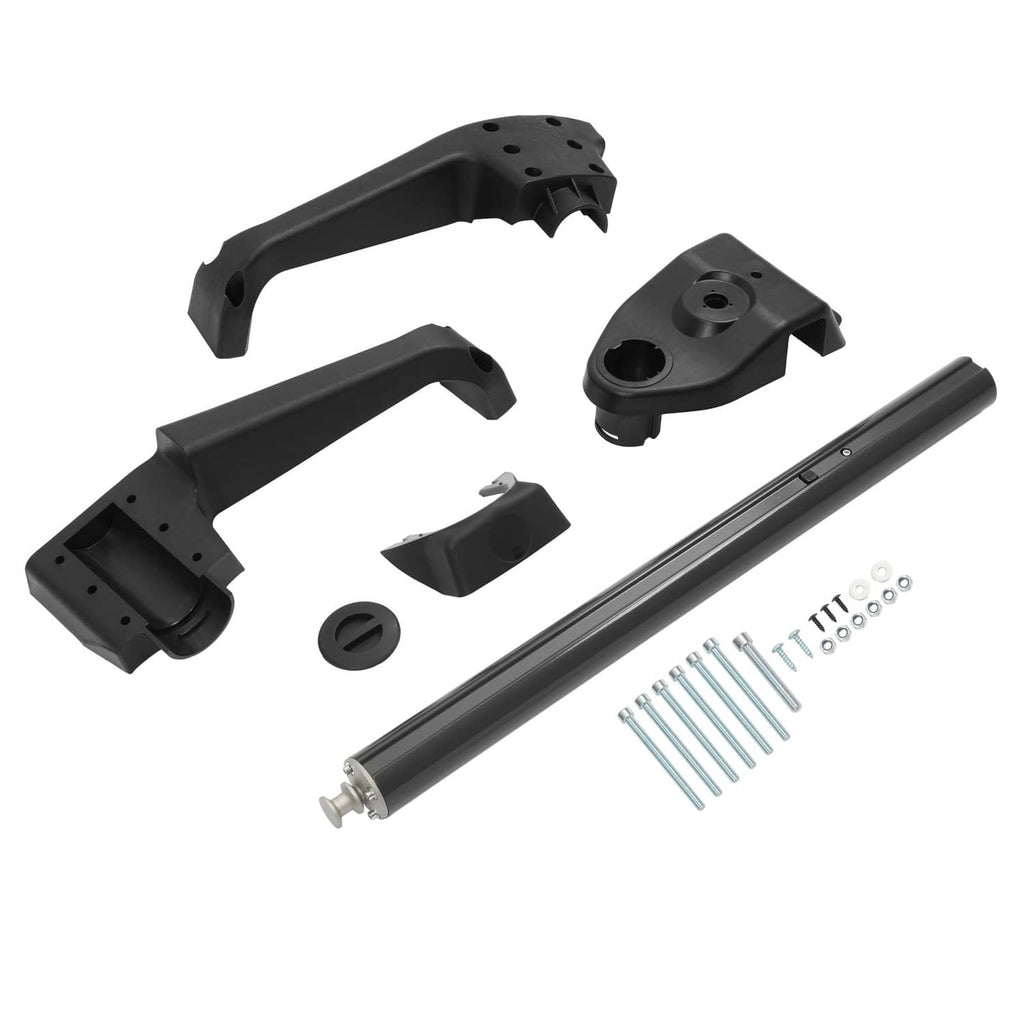 Black water ski wake pylon bracket and tube with mounting hardware