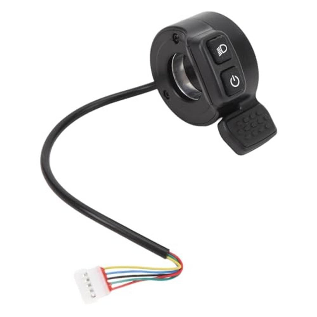 Electric finger throttle speed controller with rotary housing and wired connector