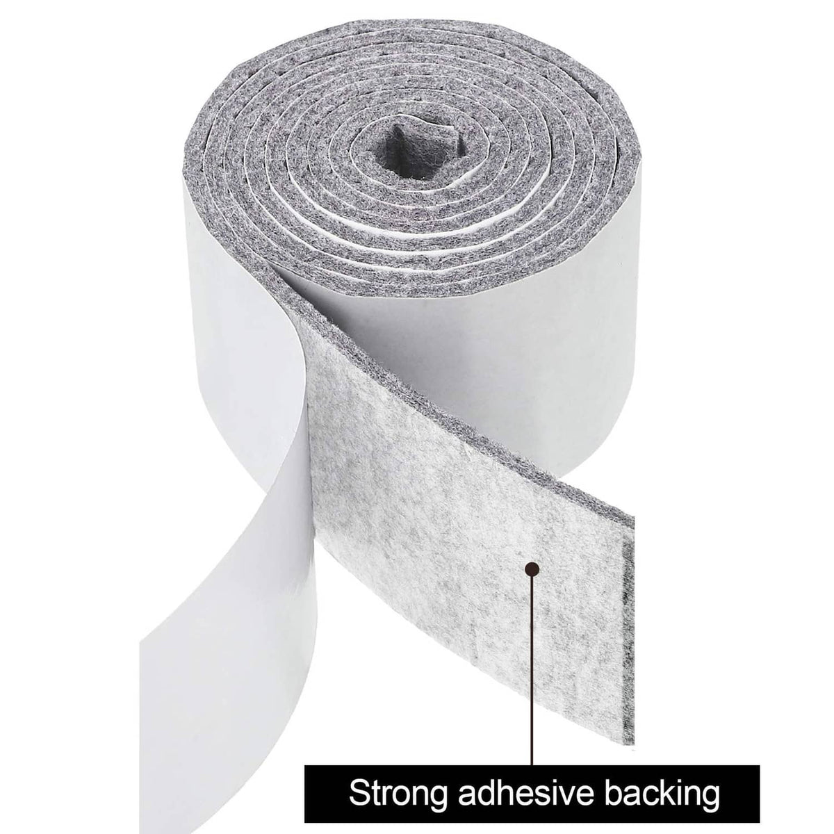 Light grey felt roll with self-adhesive backing visible