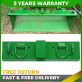Green steel mounting bar with two receiver D-ring grab hooks and latch plates