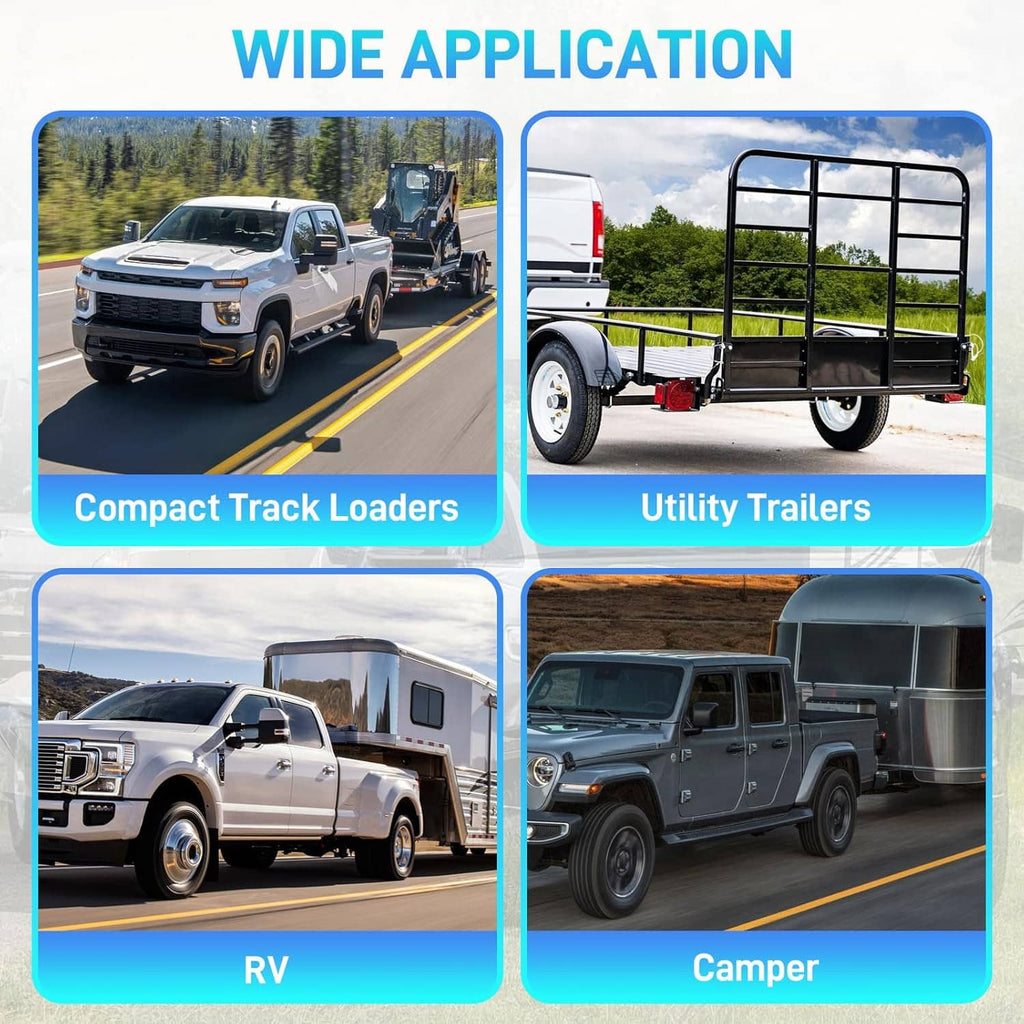 Trailer wiring harness system for tow vehicles like compact track loaders and utility trailers