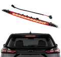 Center LED third brake light assembly with red LED strip and wiring harness