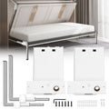 Murphy wall bed spring mechanism kit with two white spring plates and metal support legs