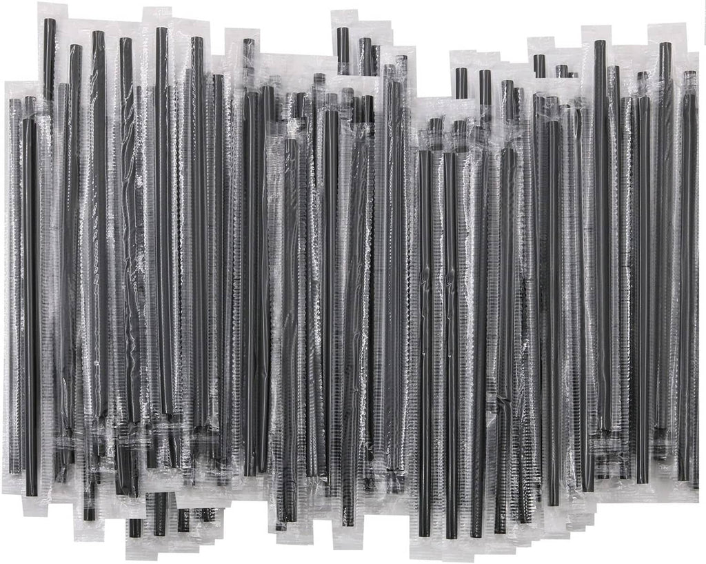 Individually wrapped black coffee stirrers bundle