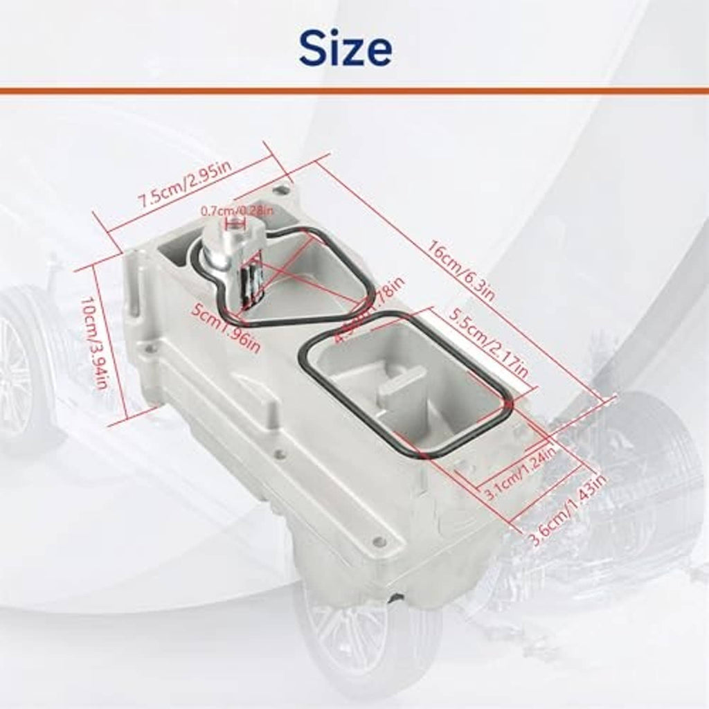 Turbocharger actuator housing with size diagram and mounting connector cutout