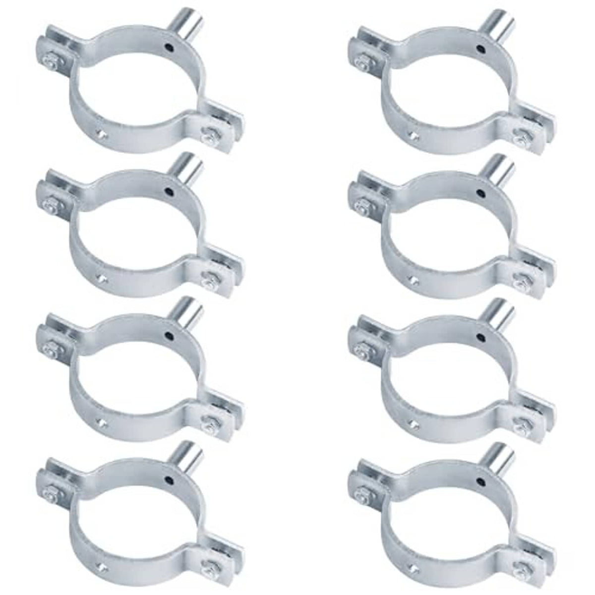 Galvanized split-ring pipe hanger pack with mounting screws